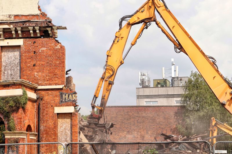 Tan Brick Construction
