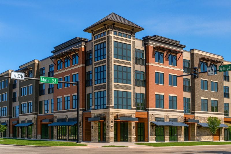 Tan Brick Construction