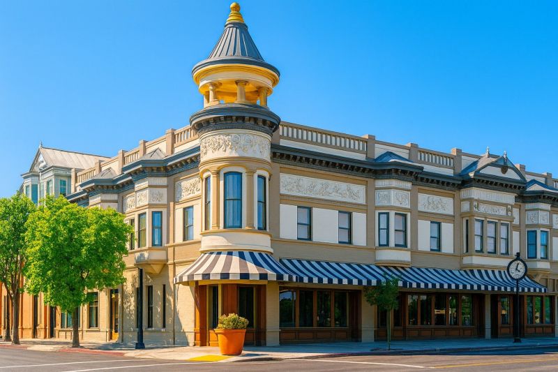Tan Brick Construction