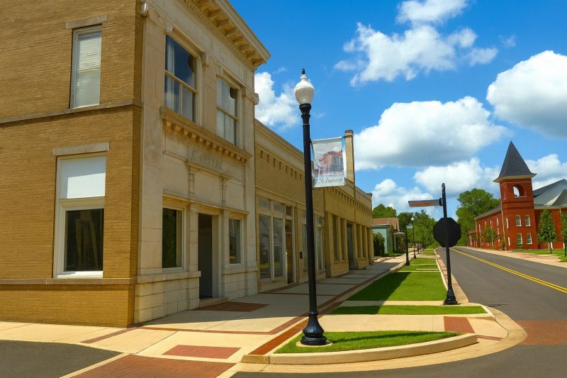 Tan Brick Construction